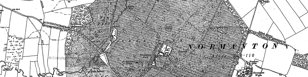 Old map of Normanton in 1884