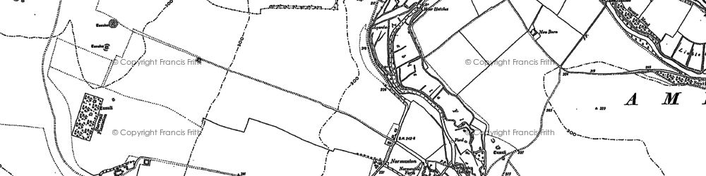 Old map of Normanton in 1889