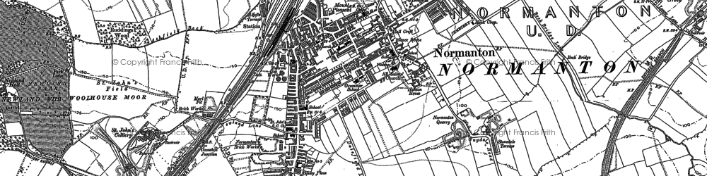 Old map of Woodhouse in 1890