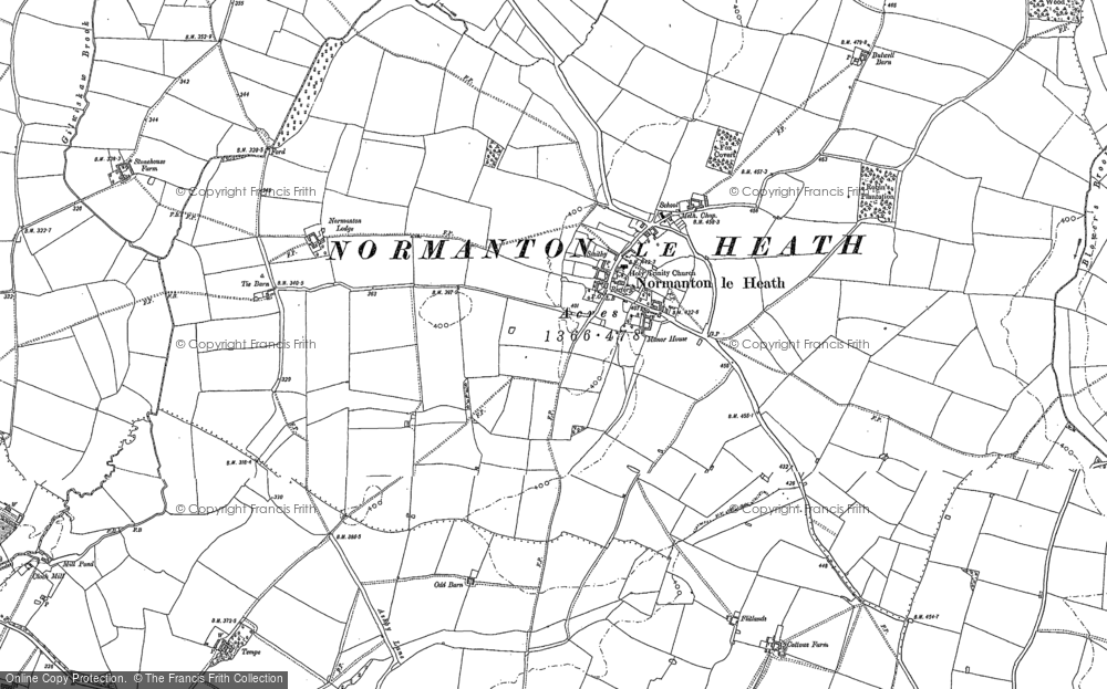 Old Map of Normanton le Heath, 1882 in 1882