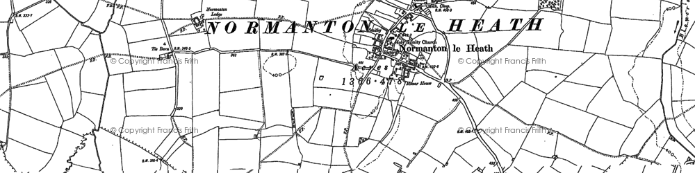 Old map of Normanton le Heath in 1882