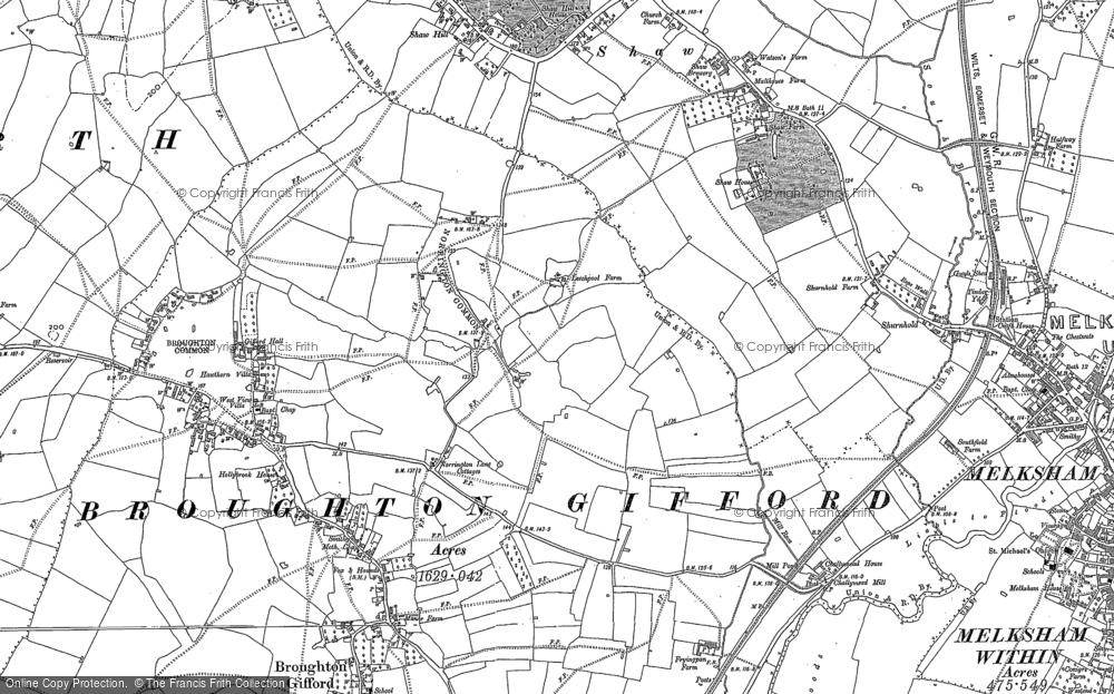 Old Map of Norrington Common, 1899 - 1922 in 1899