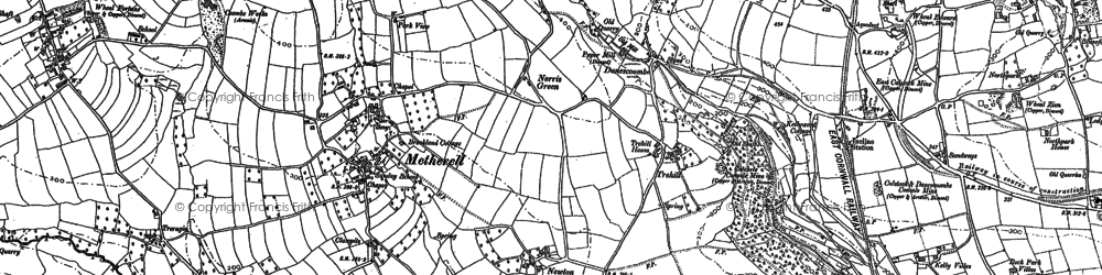 Old map of Honicombe in 1905