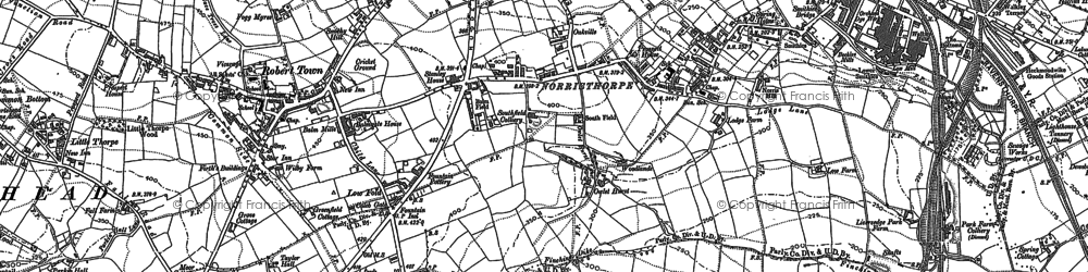 Old map of Norristhorpe in 1892