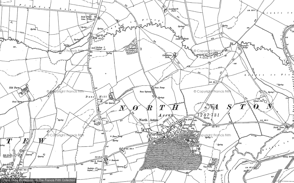 Old Map of North Aston, 1898 in 1898