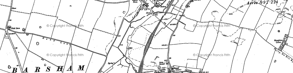 Old map of North Barsham in 1885