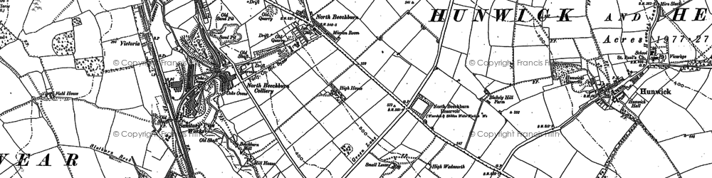 Old map of North Bitchburn in 1896