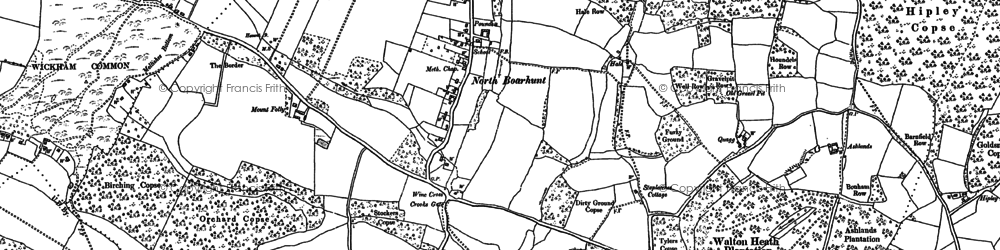 Old map of Walton Heath in 1895
