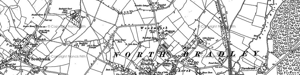 Old map of Drynham in 1922