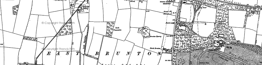 Old map of North Brunton in 1895