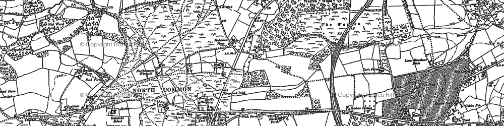 Old map of Red House Common in 1896