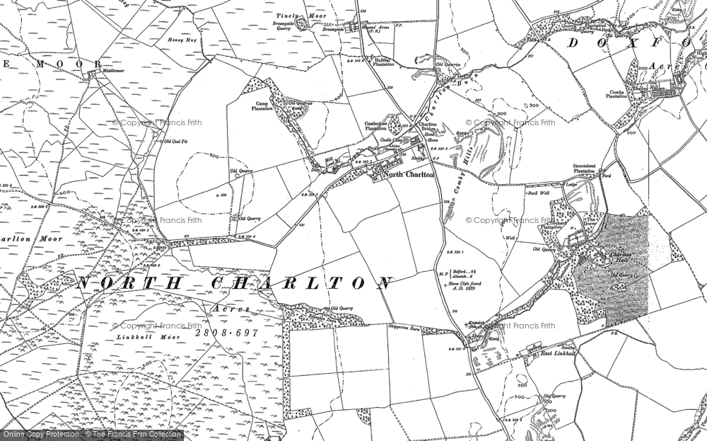 Old Map of North Charlton, 1896 in 1896