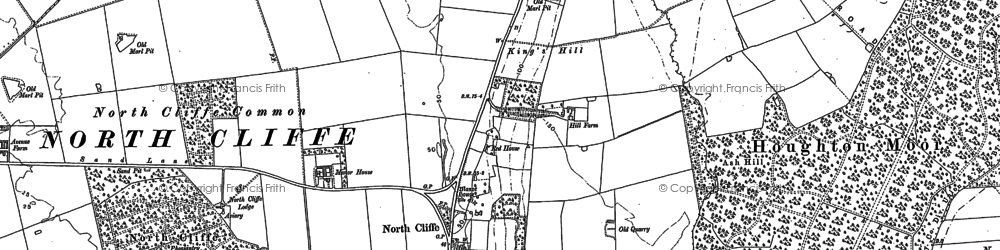 Old map of North Cliffe in 1889