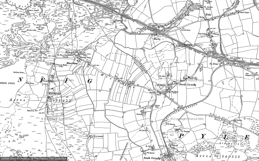 Old Map of North Cornelly, 1897 - 1914 in 1897