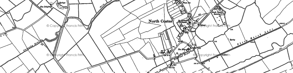 Old map of North Cotes in 1905
