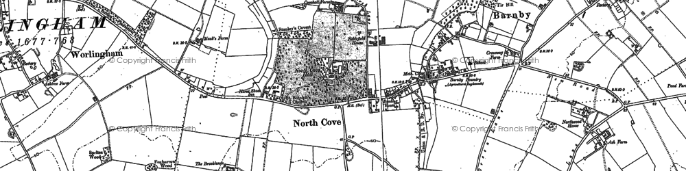 Old map of North Cove in 1903