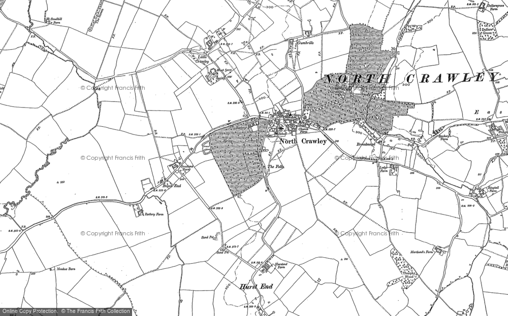 Old Map of North Crawley, 1899 - 1946 in 1899