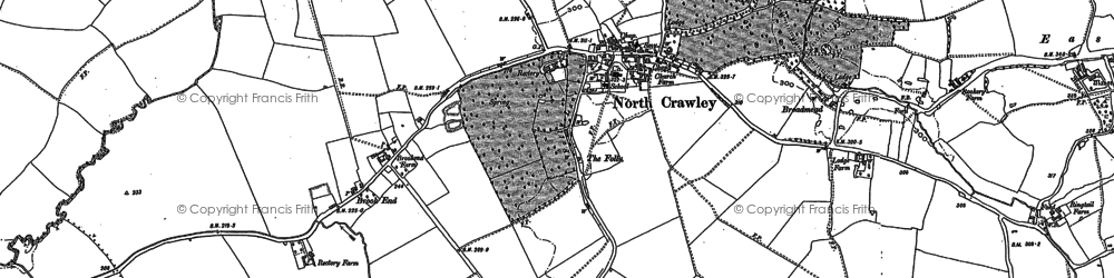 Old map of North Crawley in 1899