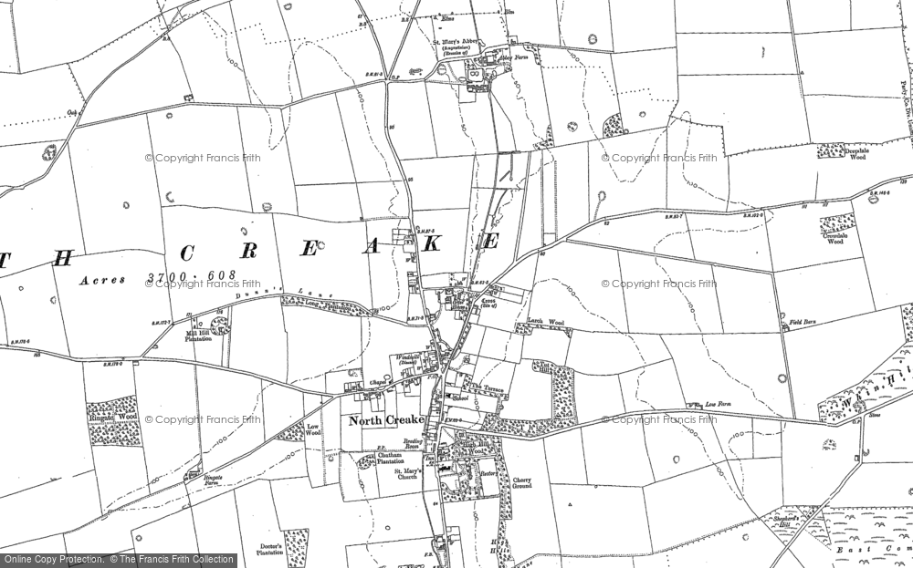 Old Map of North Creake, 1885 - 1886 in 1885