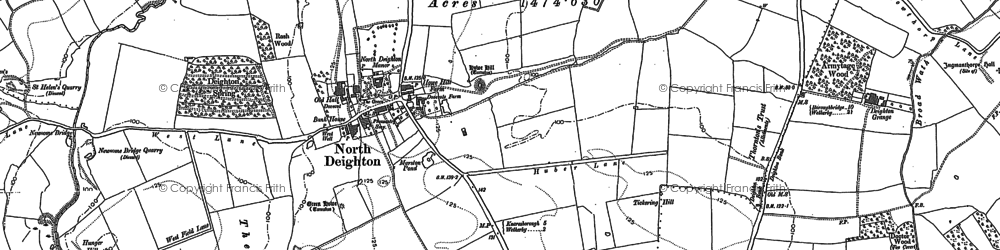 Old map of North Deighton in 1892