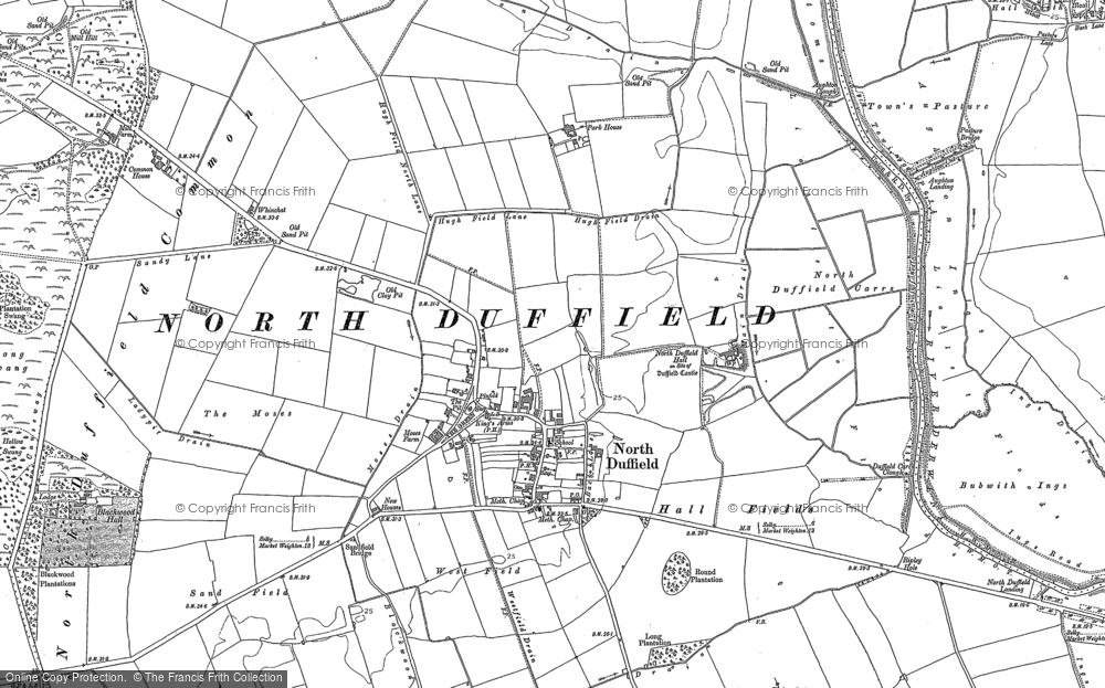Old Map of North Duffield, 1889 in 1889