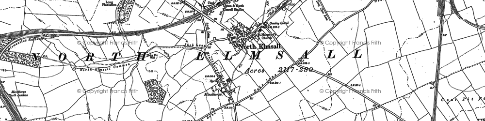 Old map of North Elmsall in 1891