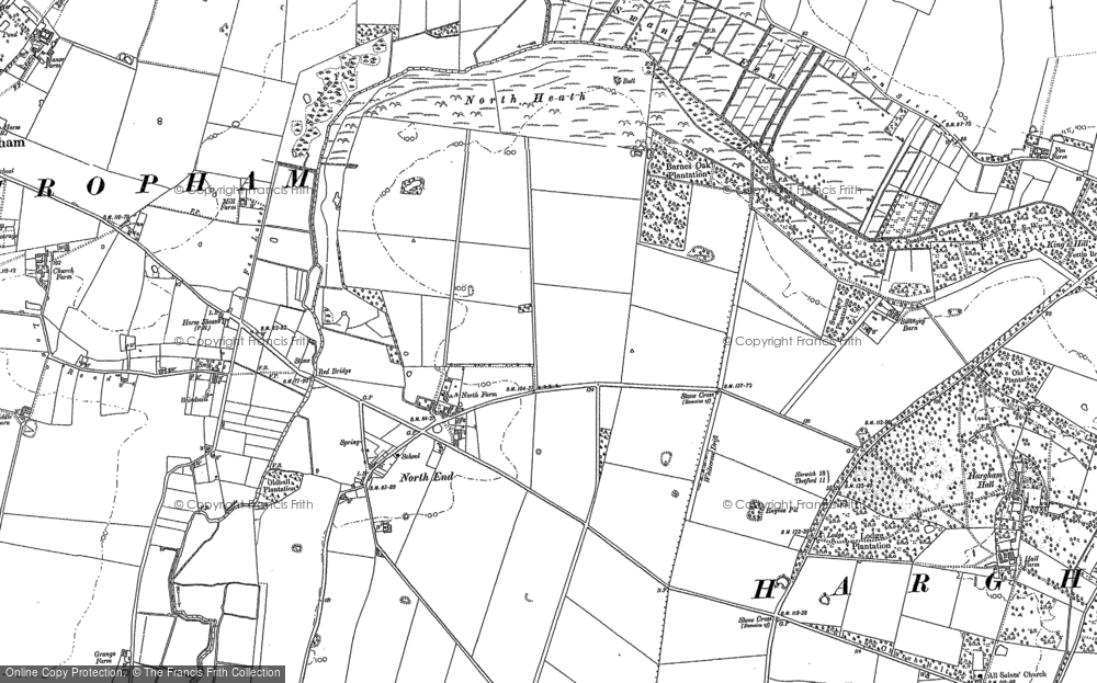 Old Map of North End, 1882 in 1882