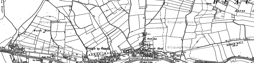Old map of Burghmarsh Point in 1899