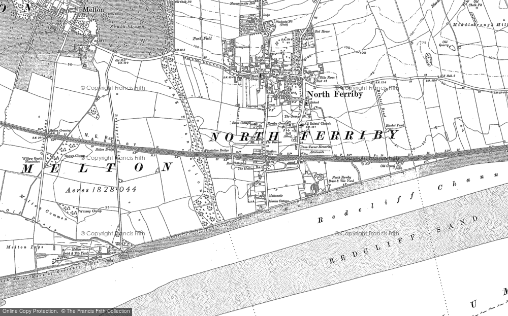 Old Map of North Ferriby, 1908 in 1908