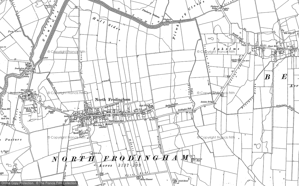 Old Map of North Frodingham, 1890 in 1890