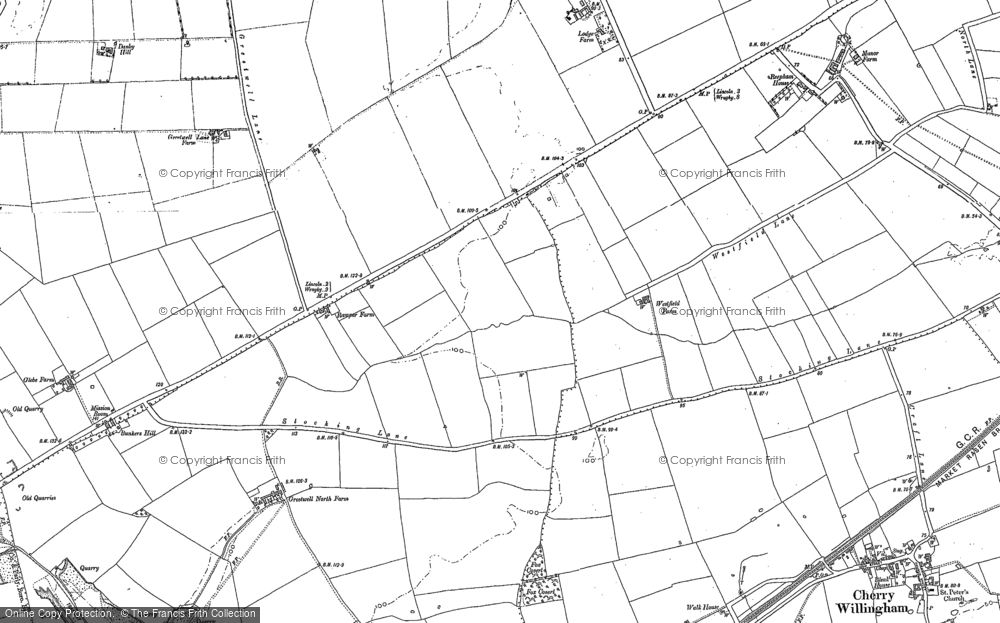Old Map of North Greetwell, 1885 - 1886 in 1885