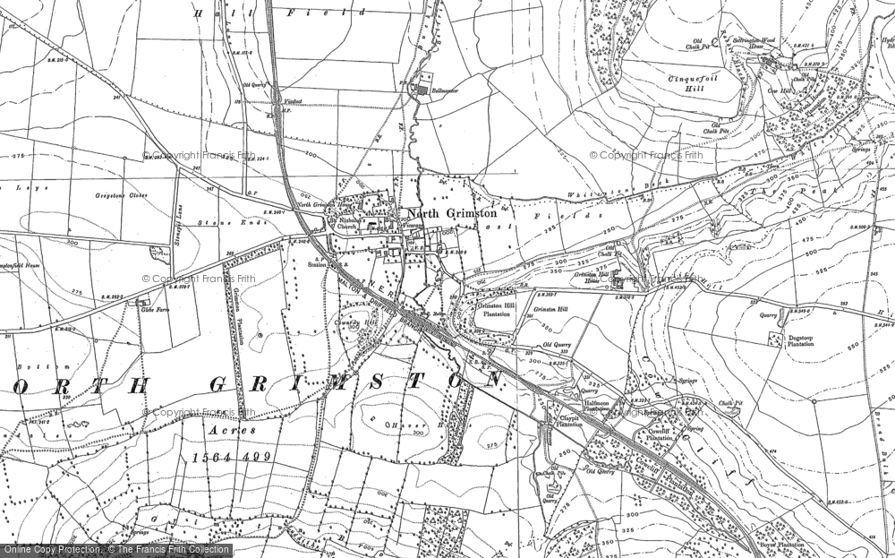 Old Map of North Grimston, 1888 - 1891 in 1888