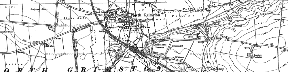 Old map of North Grimston in 1888
