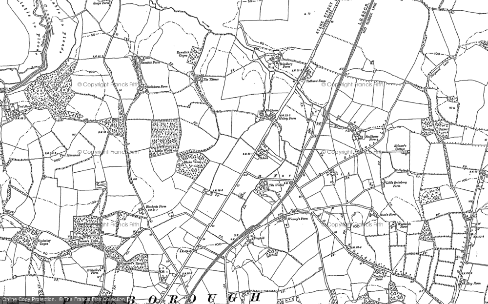 Old Map of North Heath, 1895 - 1896 in 1895