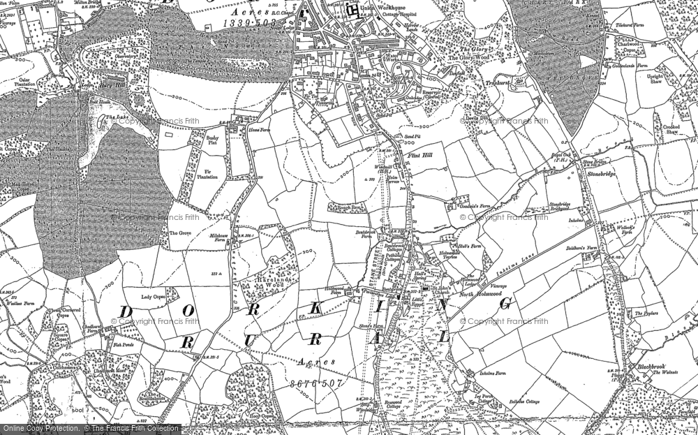 Old Map of North Holmwood, 1895 in 1895