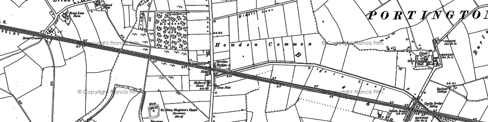 Old map of North Howden in 1889