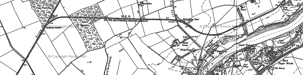 Old map of Offerton in 1895