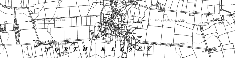 Old map of North Kelsey in 1886