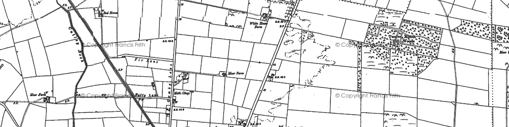 Old map of North Kelsey Moor in 1886