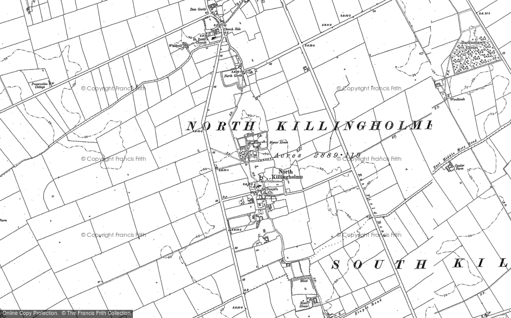 Old Map of Historic Map covering Burkinshaw's Covert in 1906