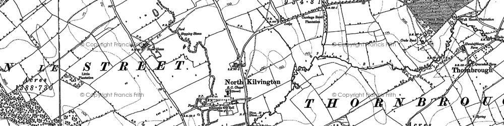 Old map of North Kilvington in 1892