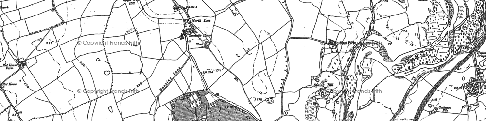 Old map of North Lees in 1890