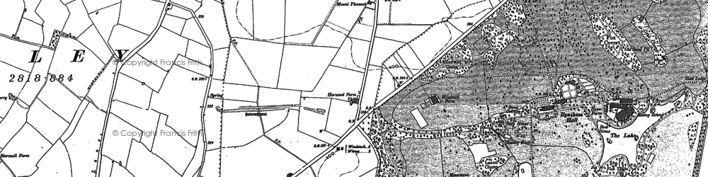 Old map of North Leigh in 1898