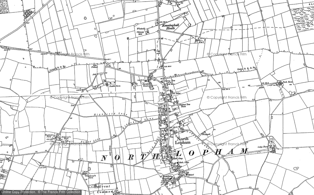 Old Map of North Lopham, 1903 - 1904 in 1903