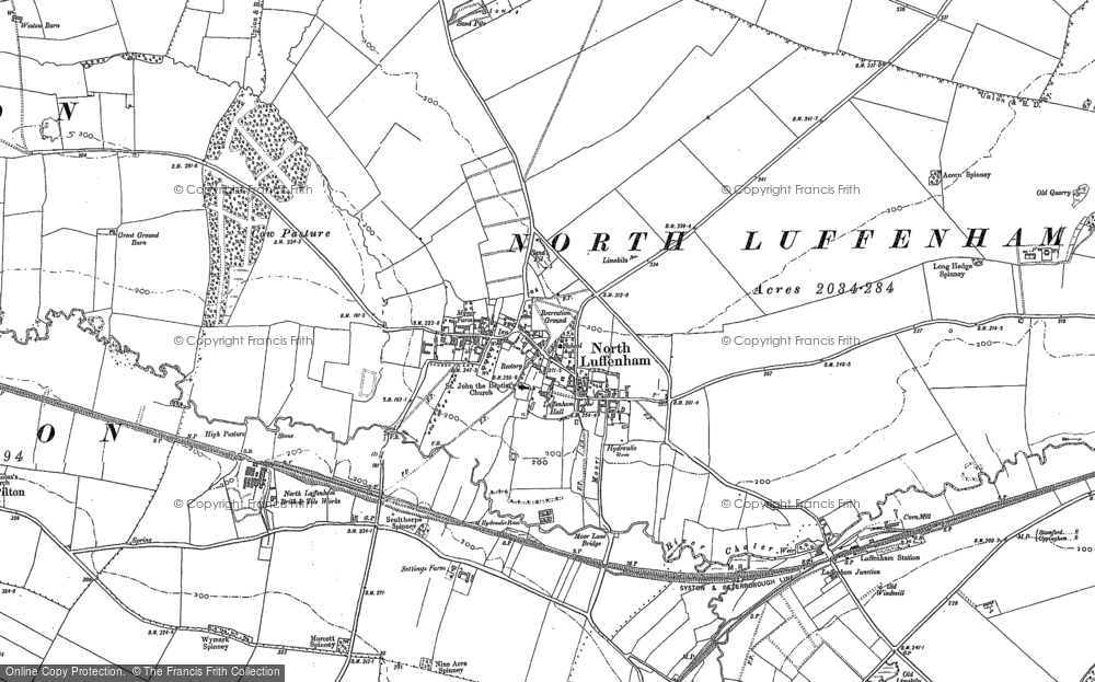 Old Map of North Luffenham, 1884 - 1902 in 1884