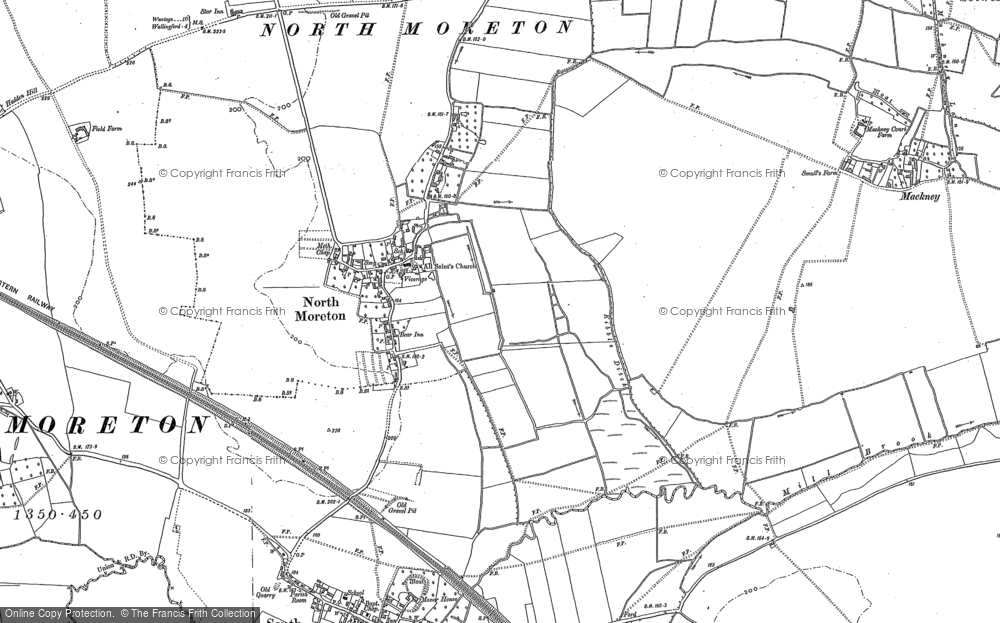 Old Map of North Moreton, 1898 - 1910 in 1898