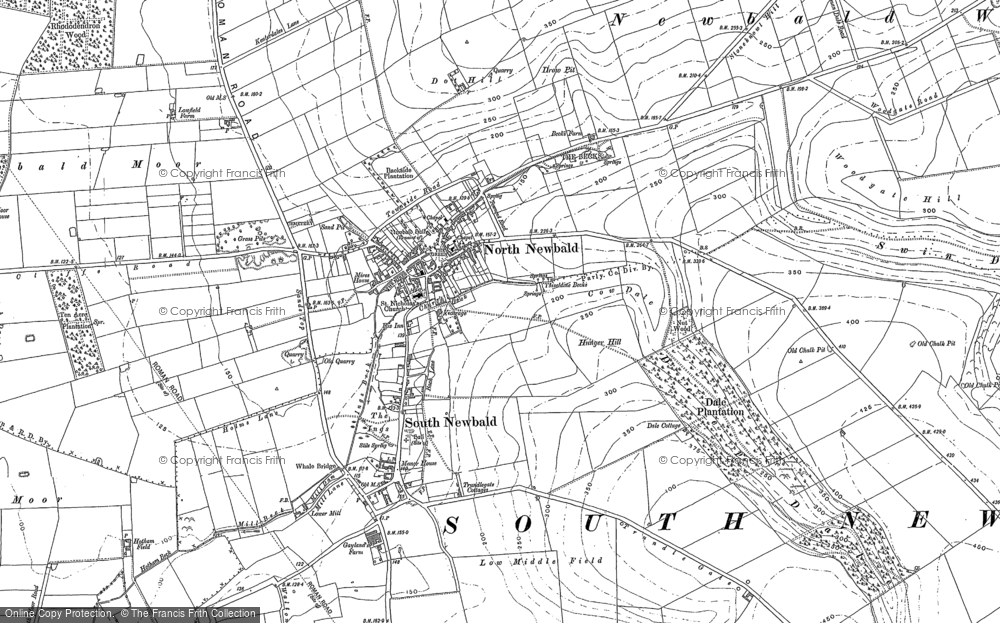 Old Map of North Newbald, 1889 in 1889