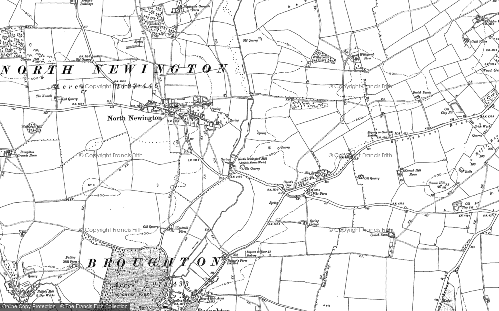 Old Map of North Newington, 1920 in 1920