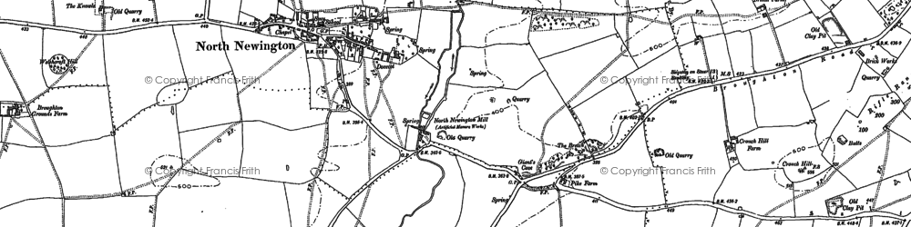 Old map of North Newington in 1920