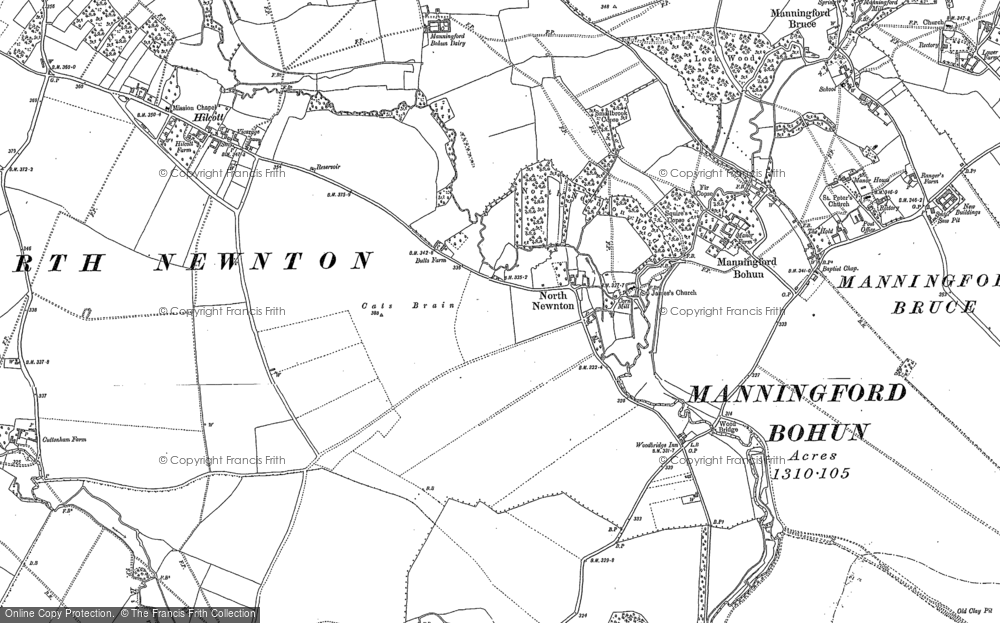 Old Map of North Newnton, 1899 in 1899